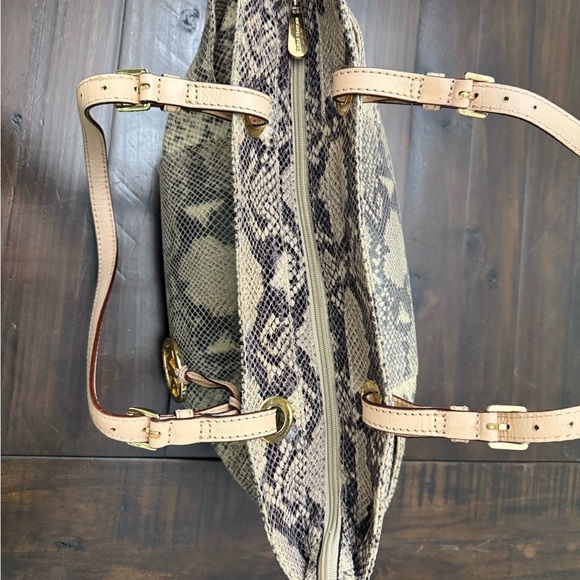 Michael Kors Tan Snake Print Tote Bag - Picture 4 of 16